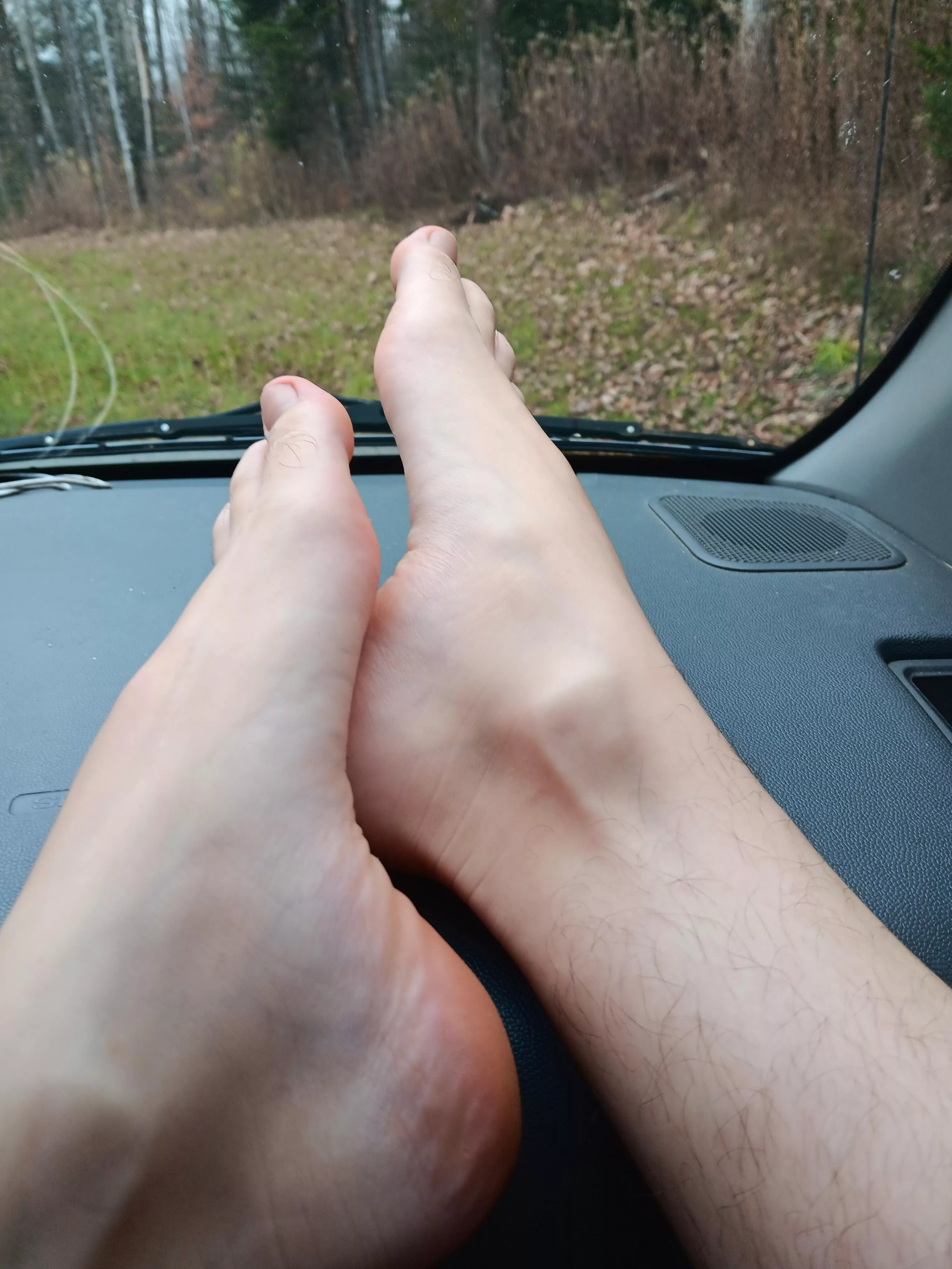 Hanging out before work