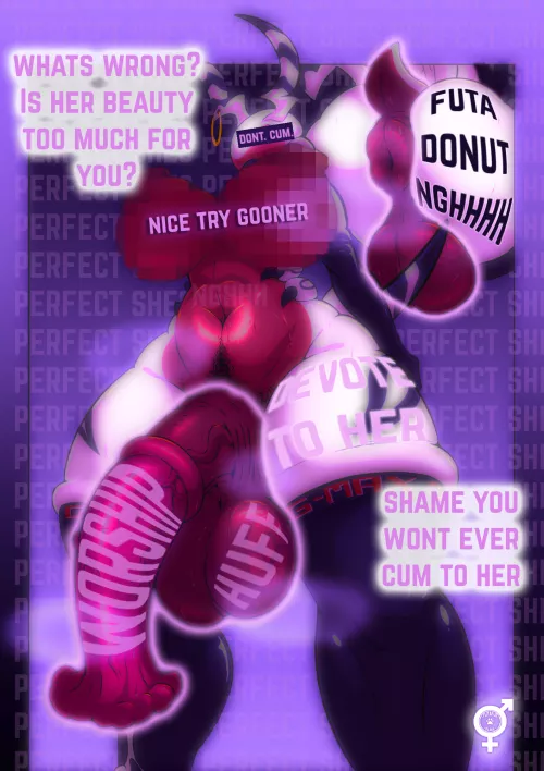 Hope all you gooners are having a great time this NNN~ You should cum to a PERFECT Futafur Goddess~ Shame you can't~ And even if you could, your cum is so watery and worthless its insulting to her~ don't upset her now~ (Artist: taharon)