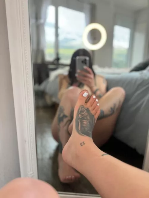 If you are a good boy I'll let you lick the mirror