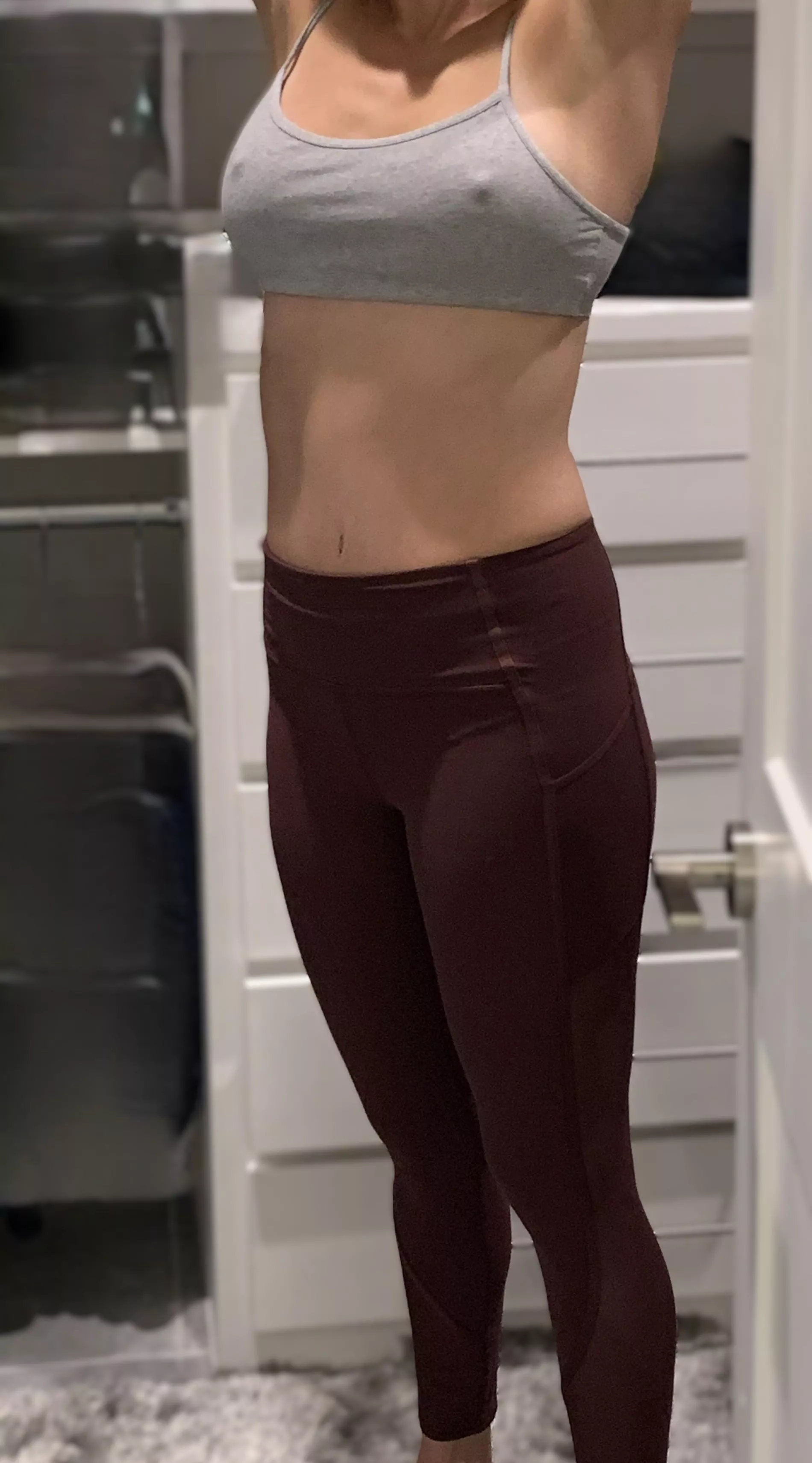 Jog bra without padding, should be a fun day at the gym