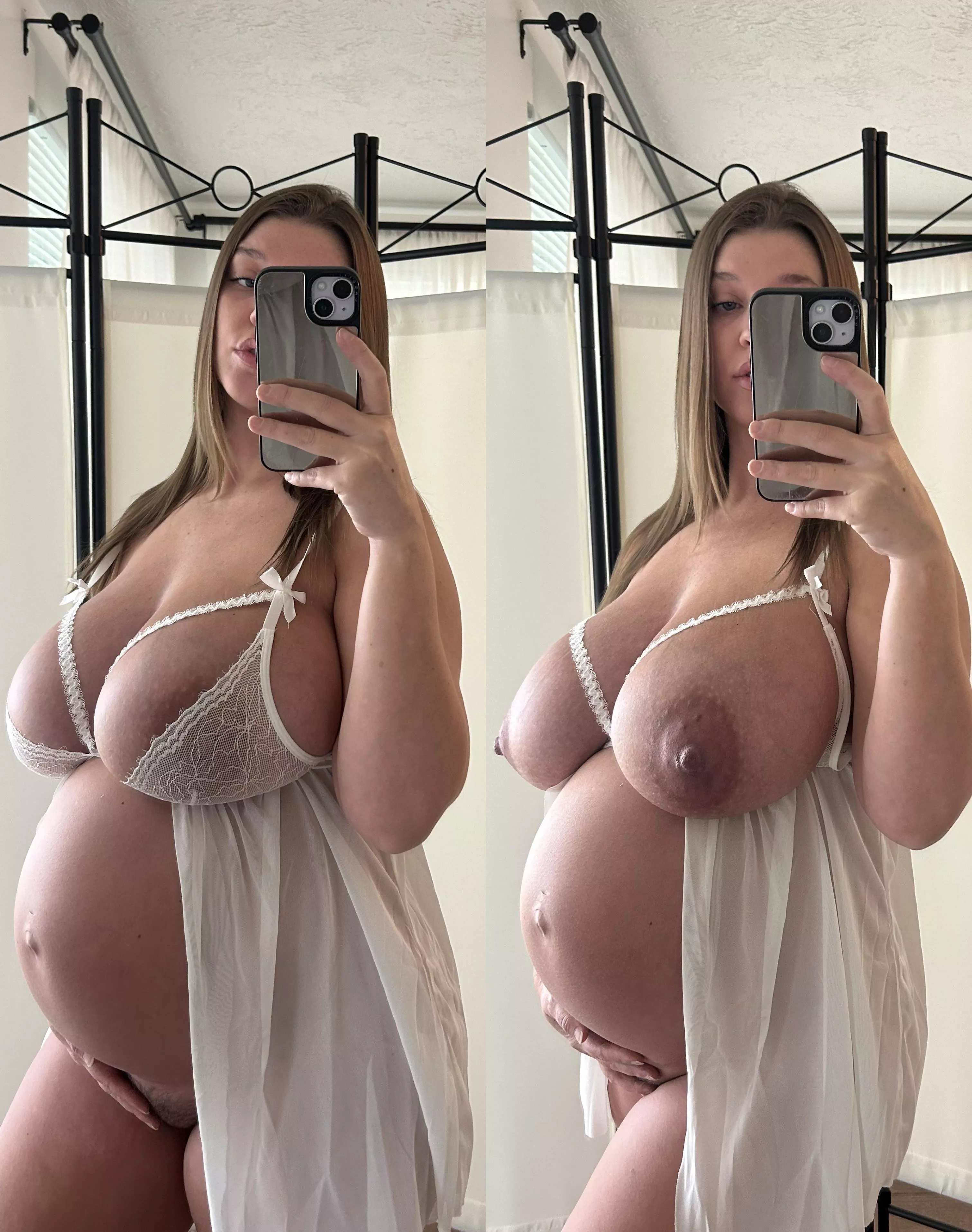 Just a mom with huge preggo boobs 
