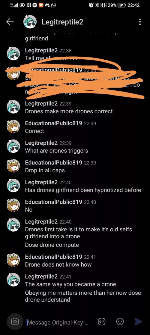 Just so y'all know there's someone going around trying to completely change people, evidence below