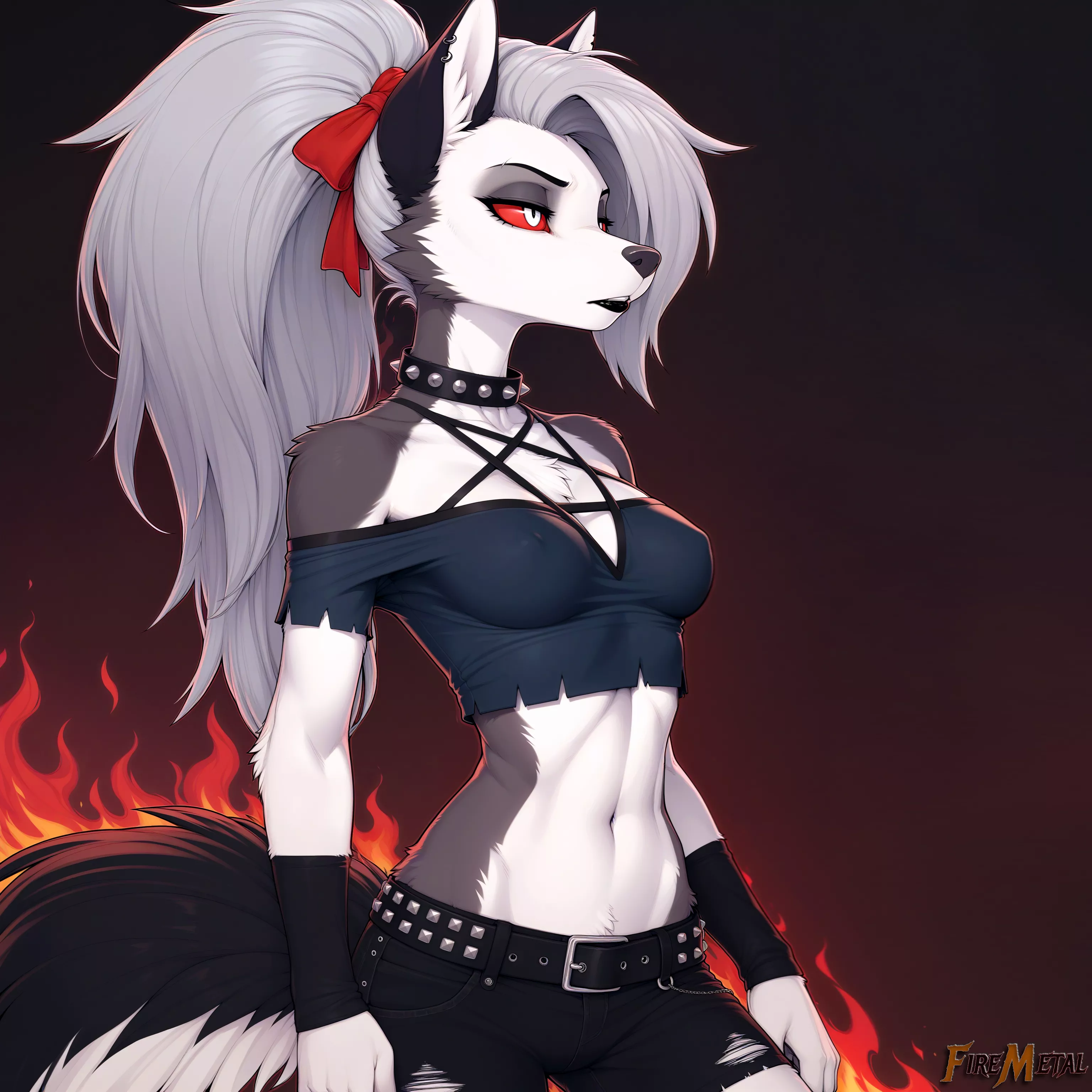 Loona with an extra splash of goth.