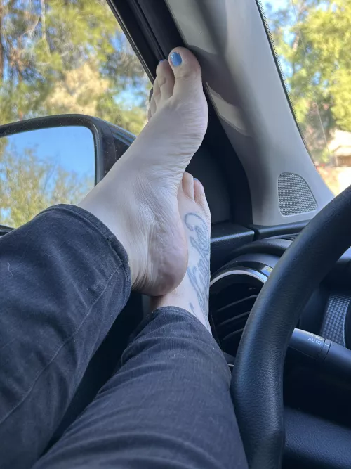 lunch time in the car