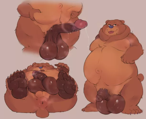 [M] Big, sweaty bear with prettt pawbs! (Art by Zonkpunch)