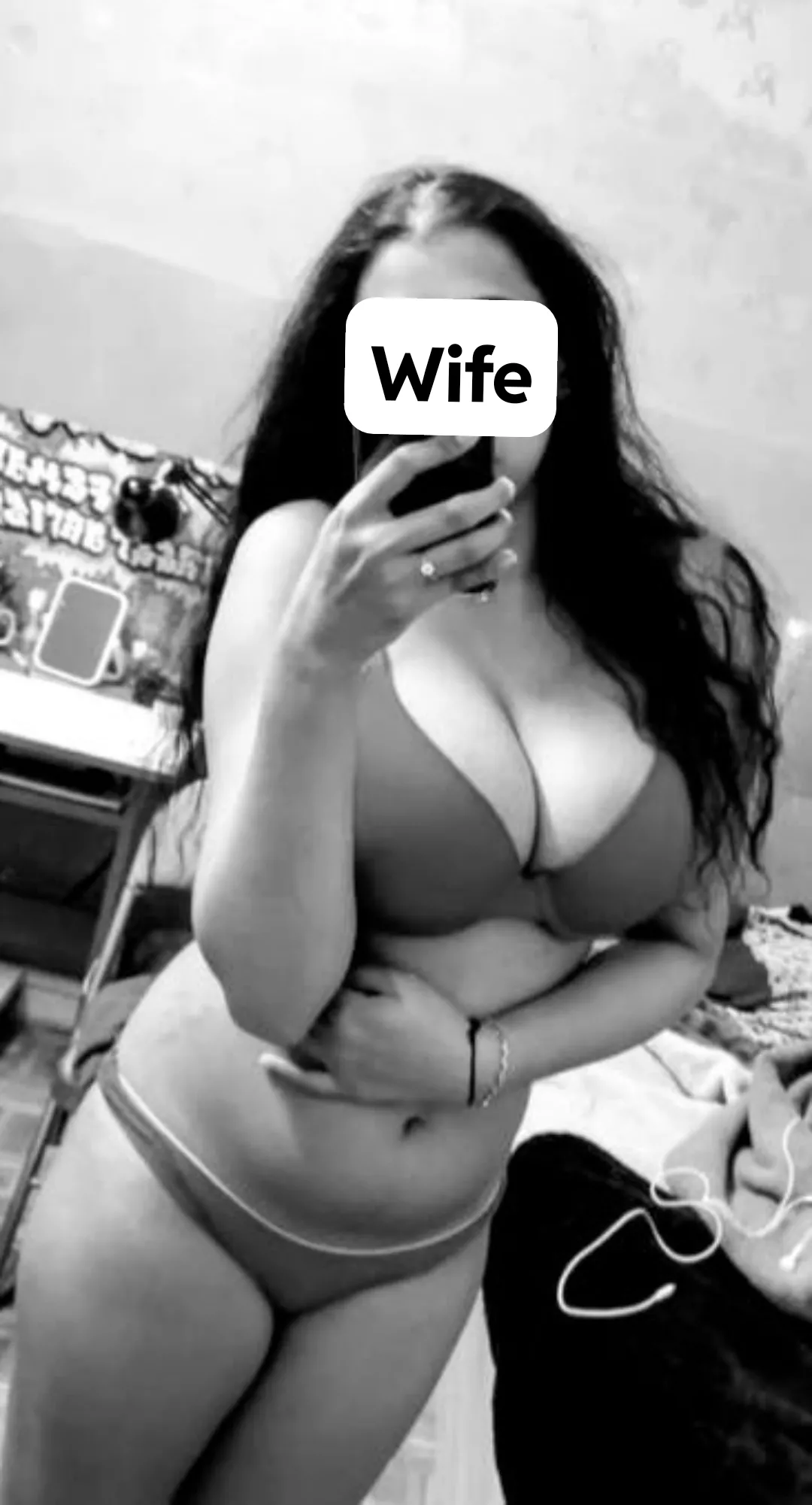 My wife getting ready. 