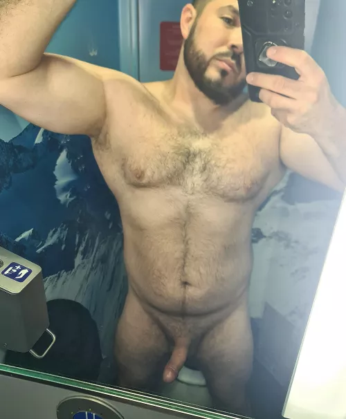 Quick nude in the train bathroom