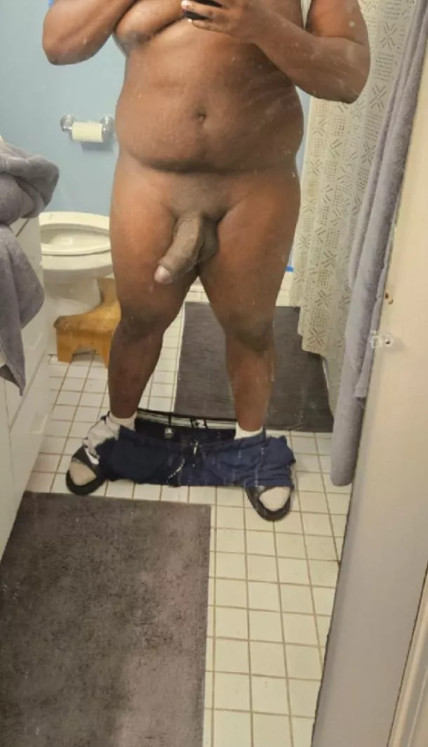 Right before a shower