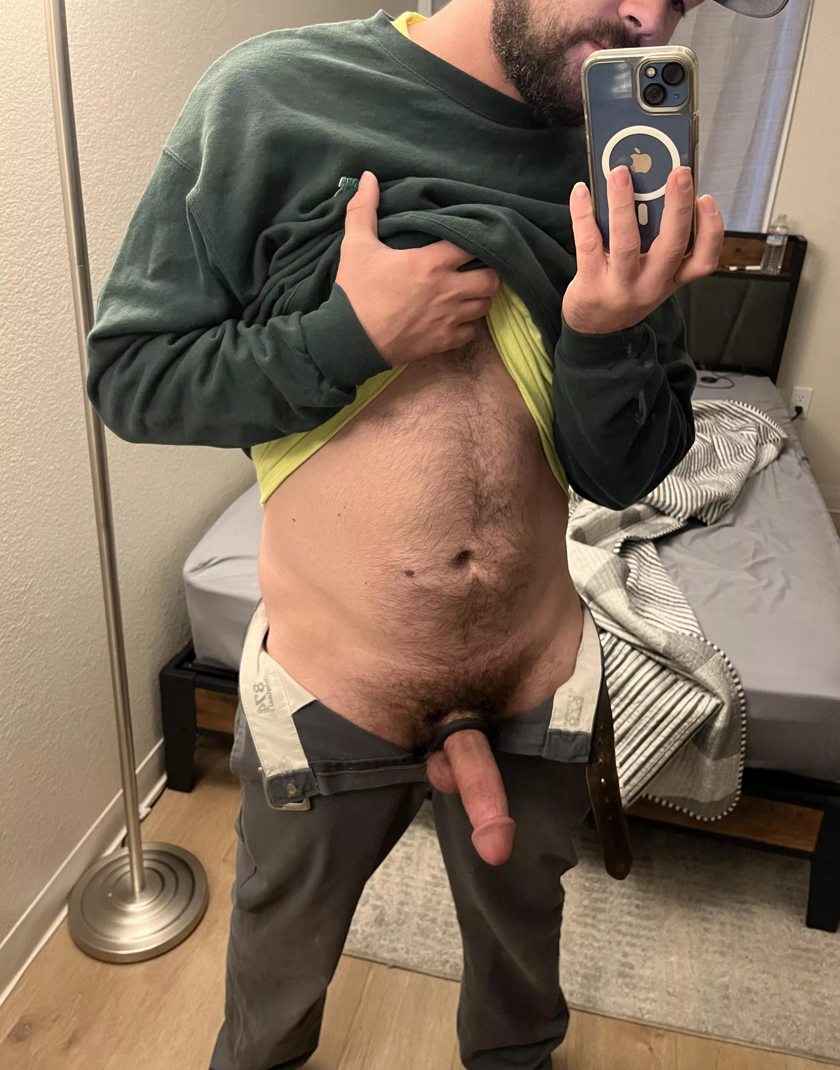 Wearing my cock ring to work today