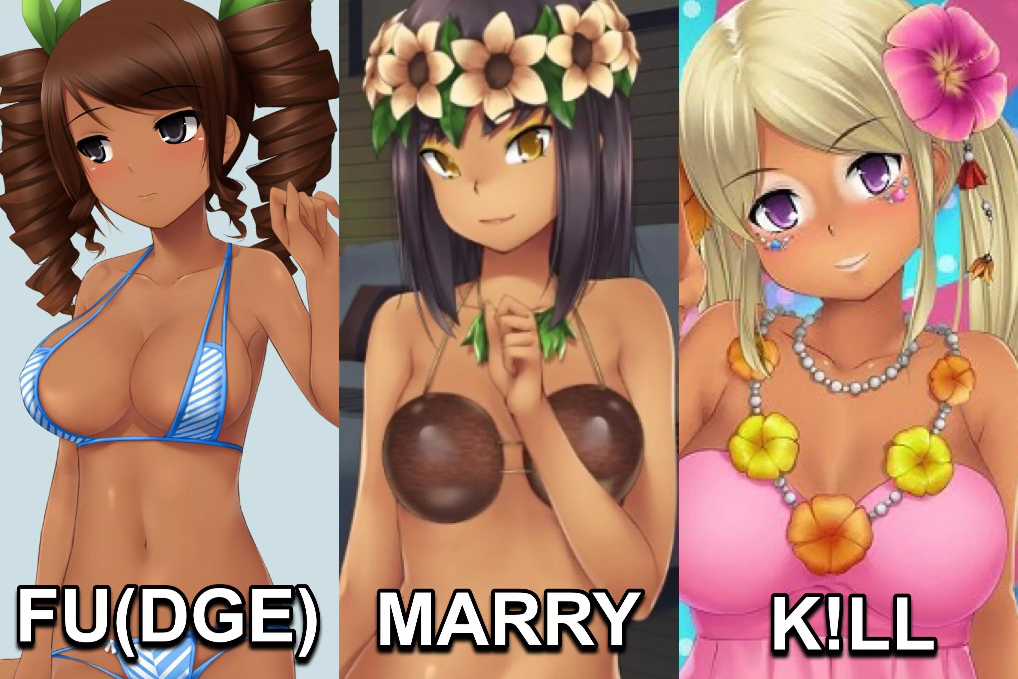Which Huniepop girls are you fu(dg)ing, marrying and k!ll!ing?