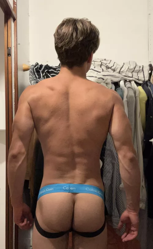 (20)Rate my butt in that jock 