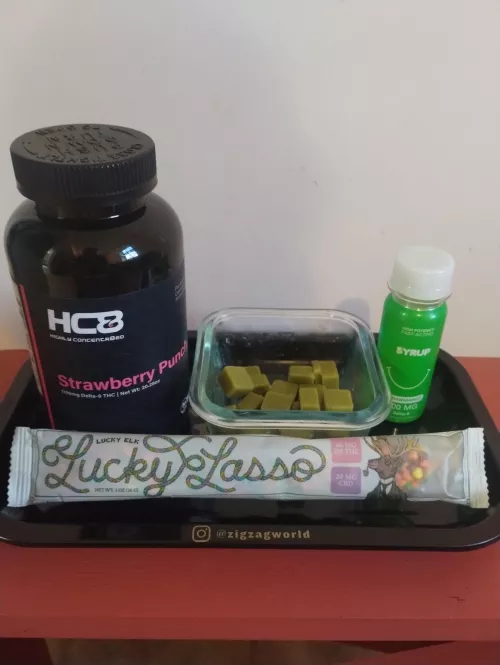 A small cache of edibles