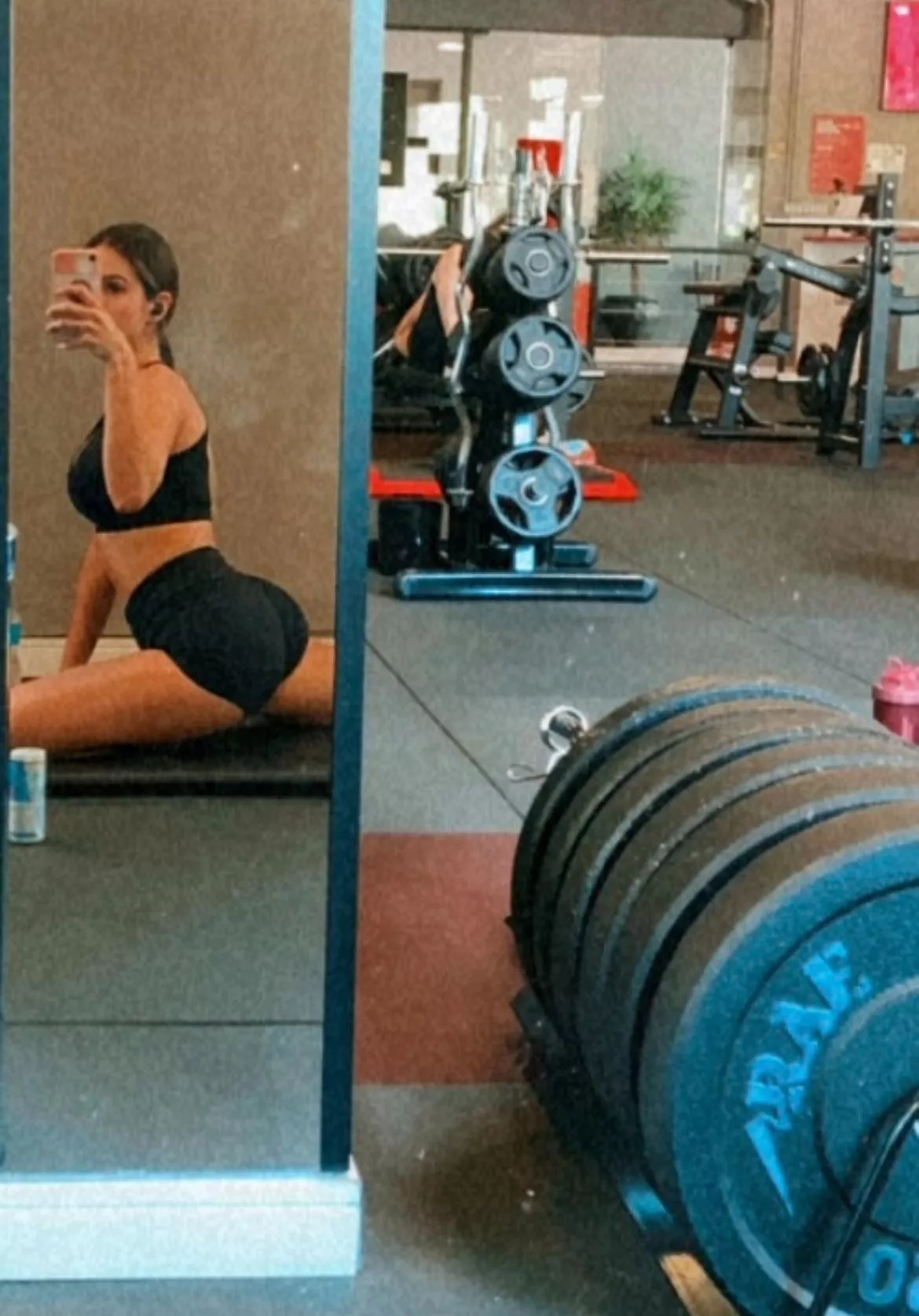 Did some stretching at the gym earlier.