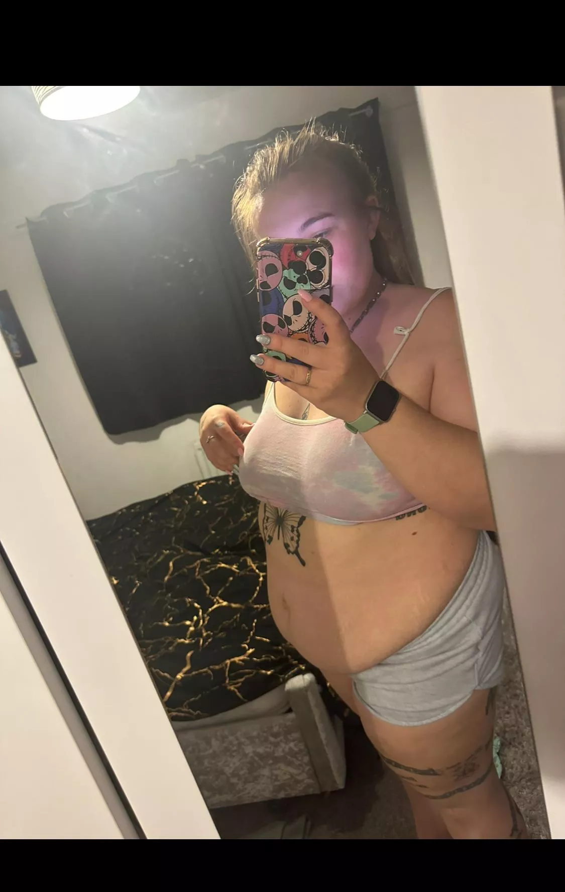 Don’t think these pjs will be fitting in a months time 🐷❤️