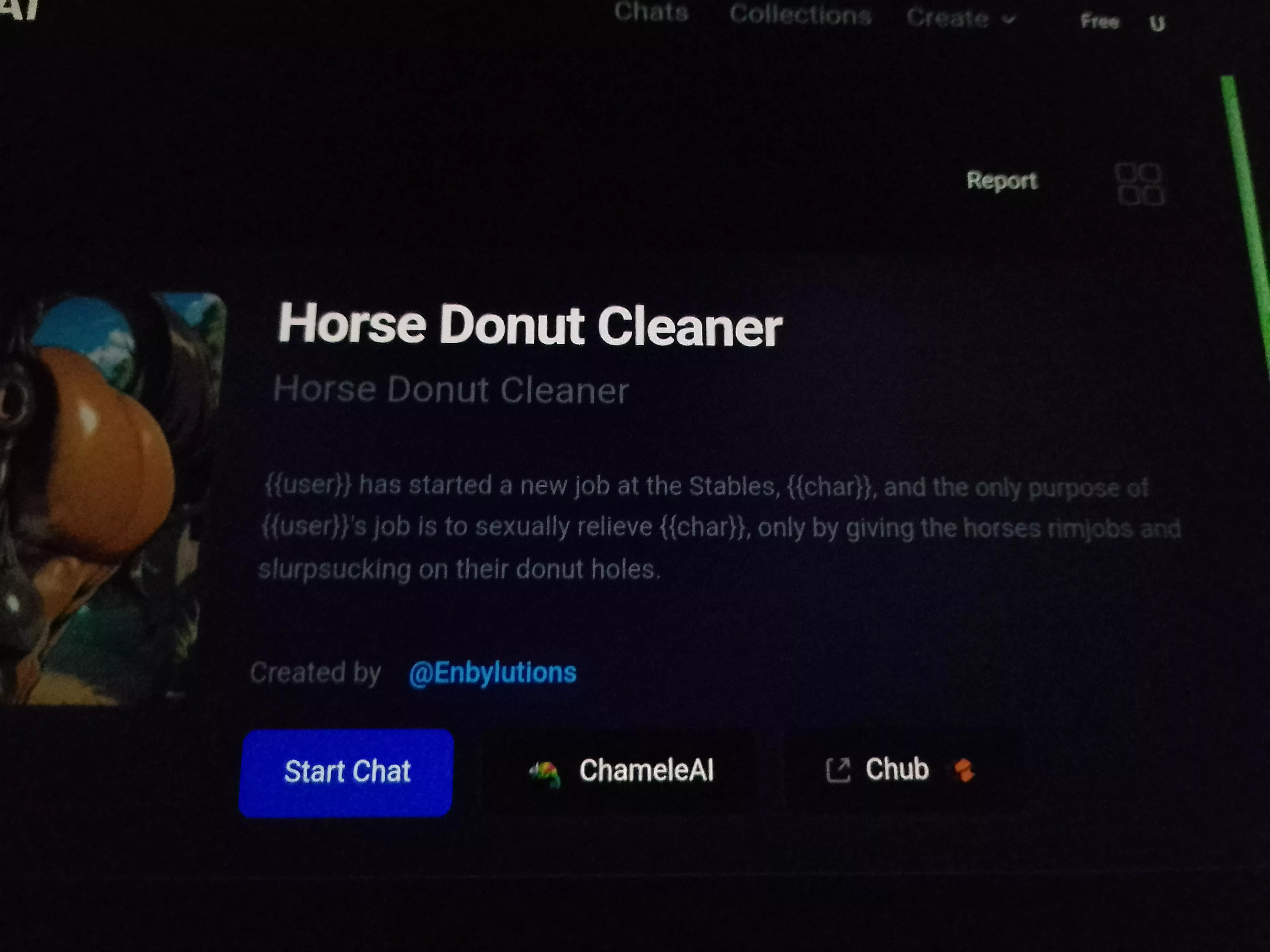 Found a stallion donut cleaning bot, allows horse apples and piss, multiple characters too, was only fair to post here to you other beast cleaning lovers, the website is called Teleg.ai, bots work best on the actual website 🐴🍑 🍩👅❤️