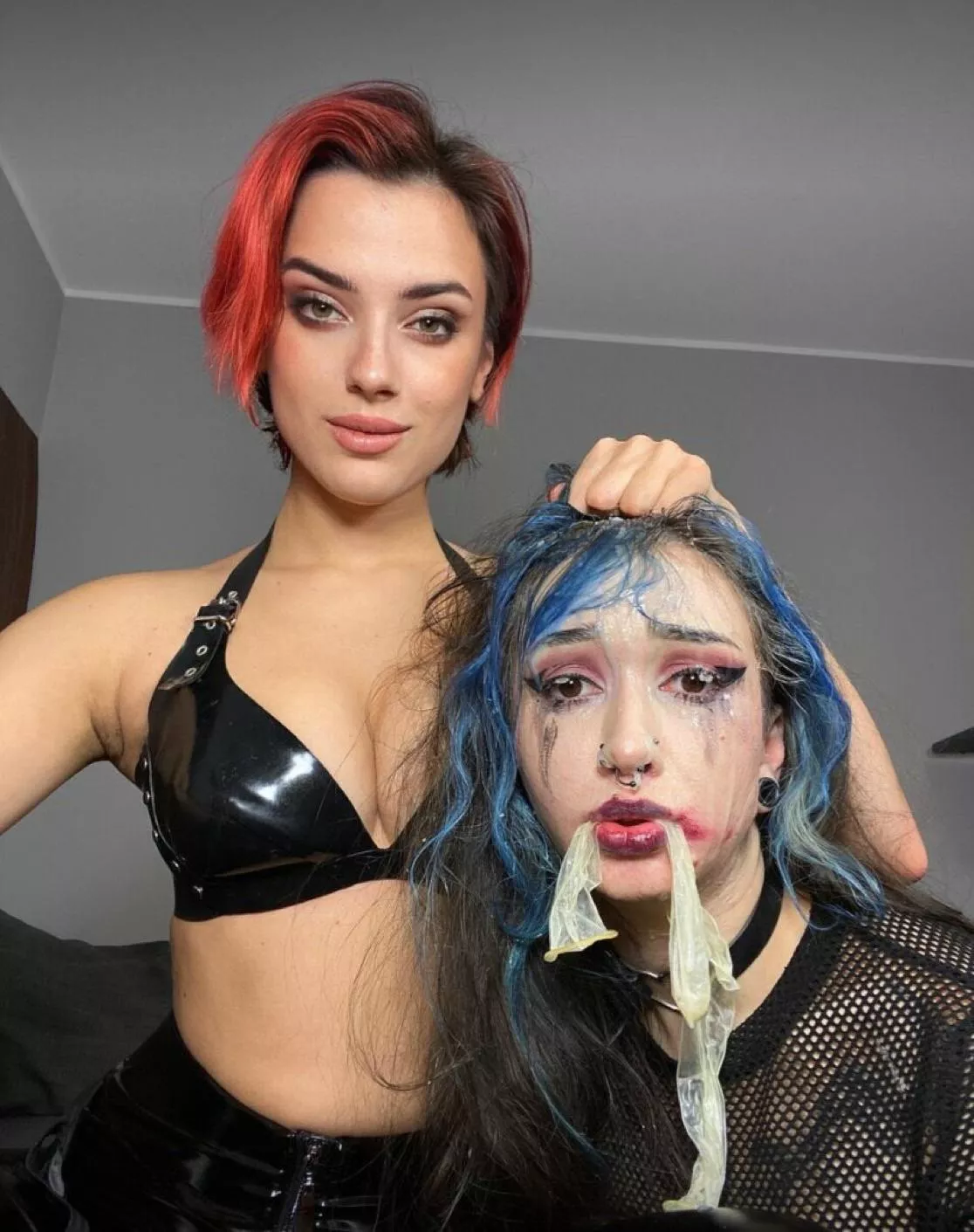 Little destroyed face of a slut