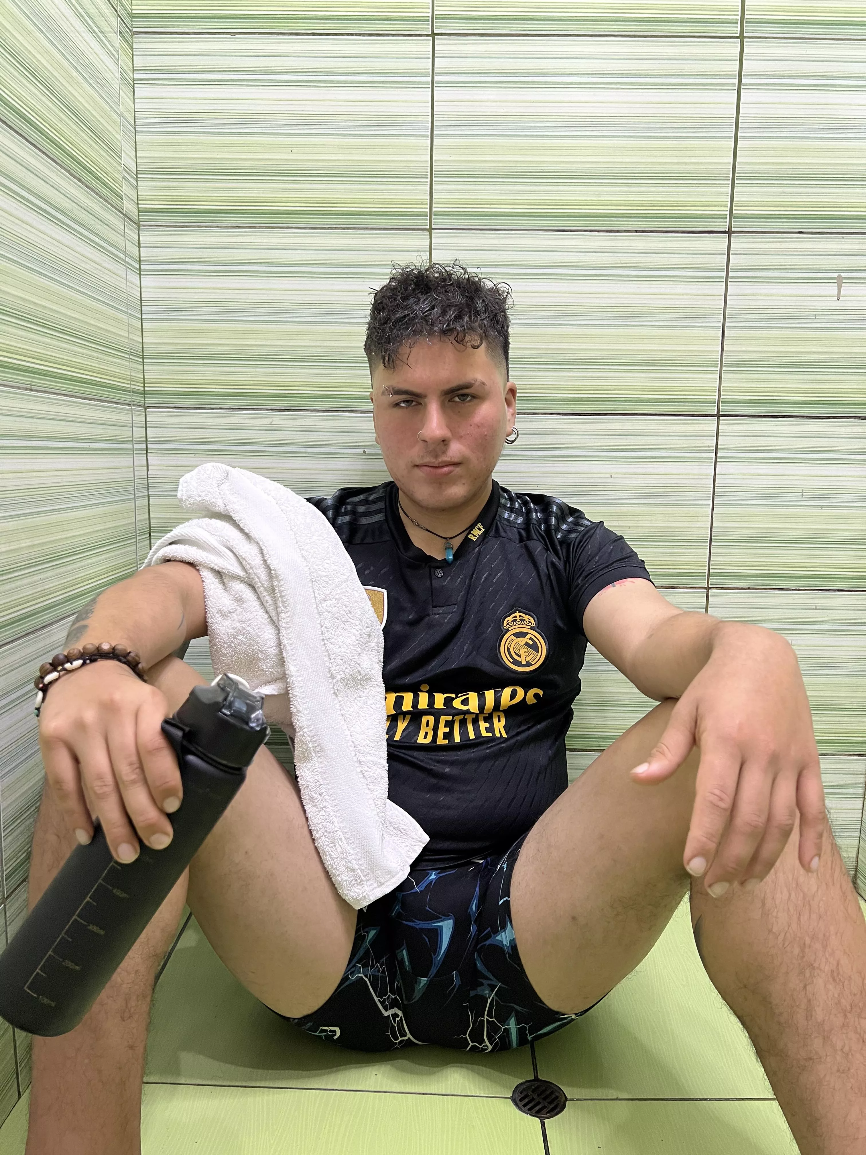 My trunks is soaked with sweat