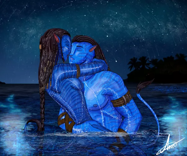 Neytiri and Jake have a passionate night under the stars (Lee94Ana)