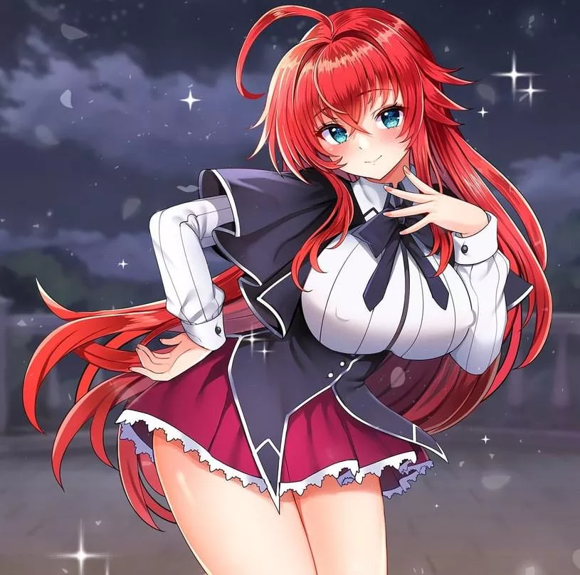 Rias Gremory new school uniform [danbooru.donmai.us]