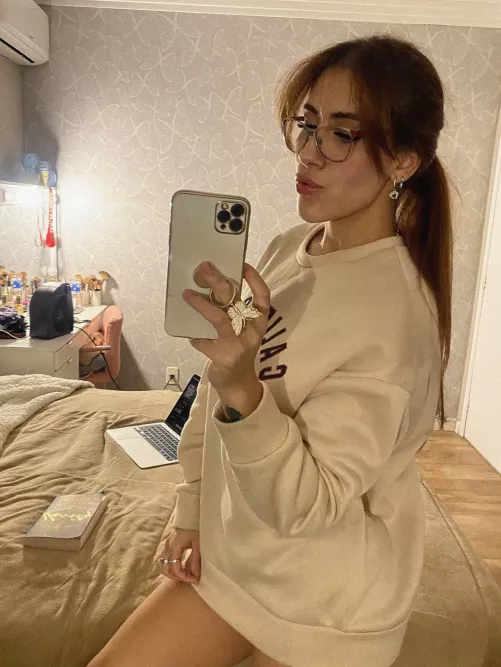 White jacket, clear vision, and a pout that says it all. 