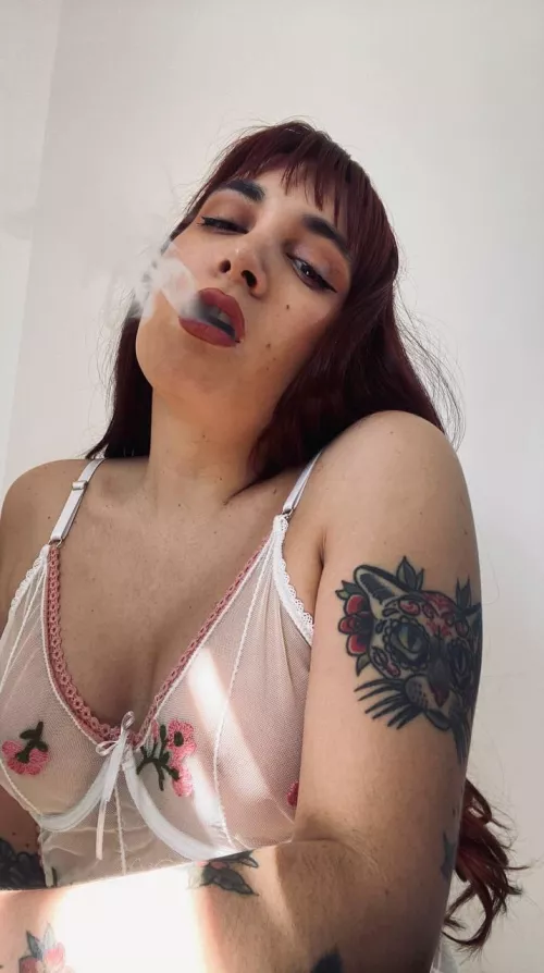 Do you mind if I smoke while I work on ur cock?
 