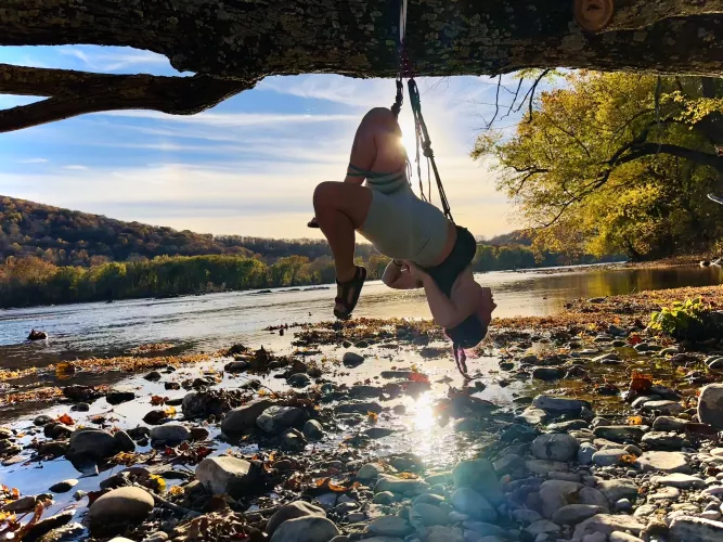 Floating over the river in a futo
