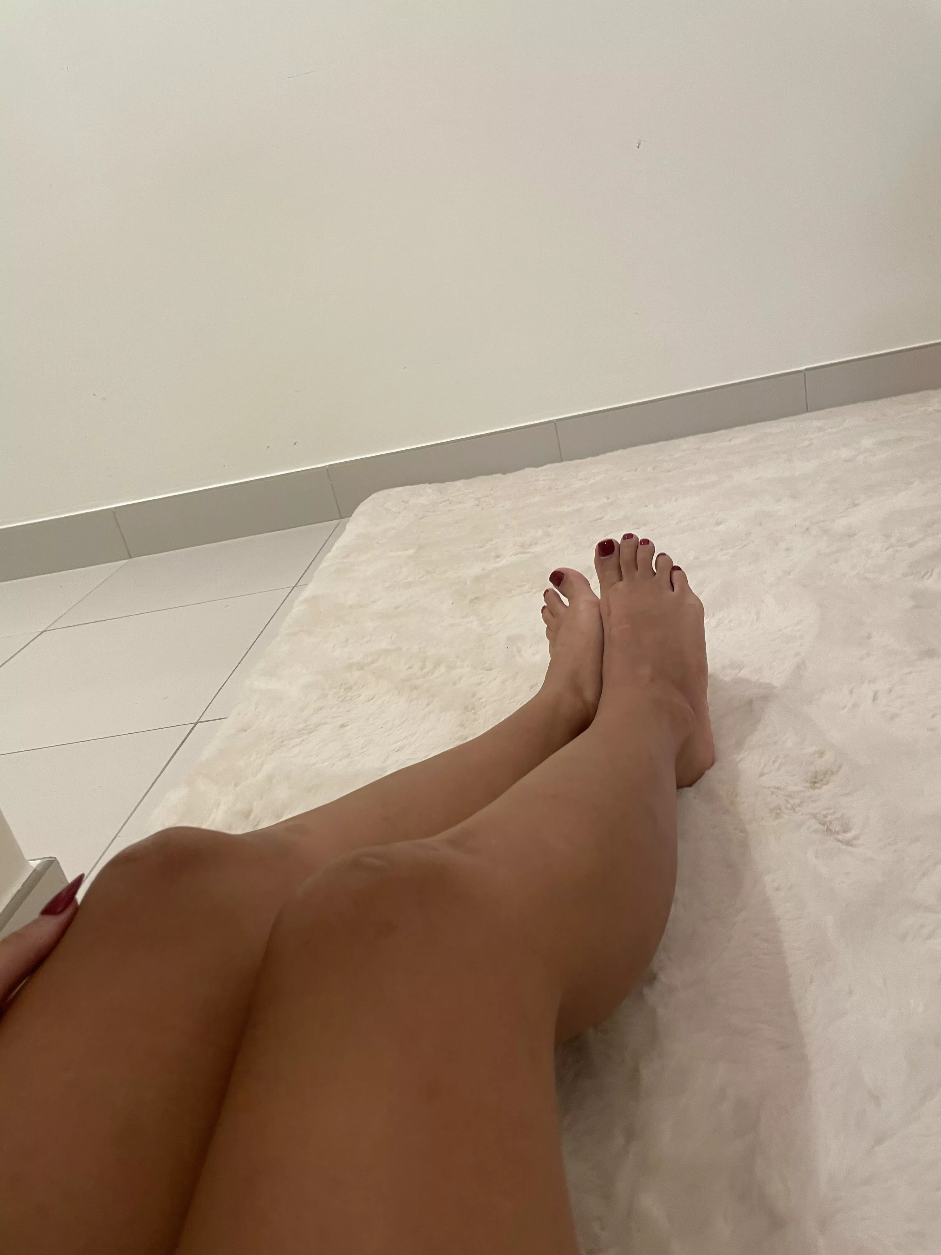 Just think about it - your tongue delving into the crevices of my toes, my feet trembling with desire as you bring them closer to that sweet orgasmic release.
