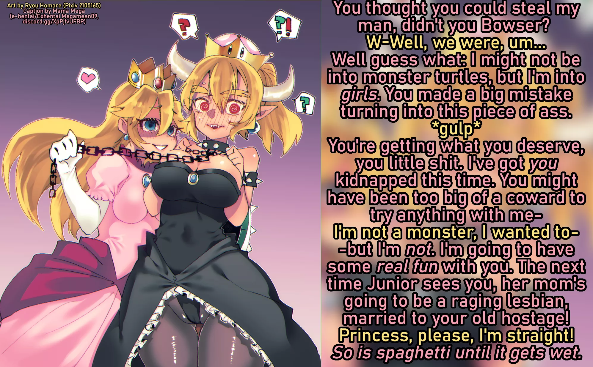 Peach's Revenge [Peach and Bowsette] [Lezdom] [rape]
