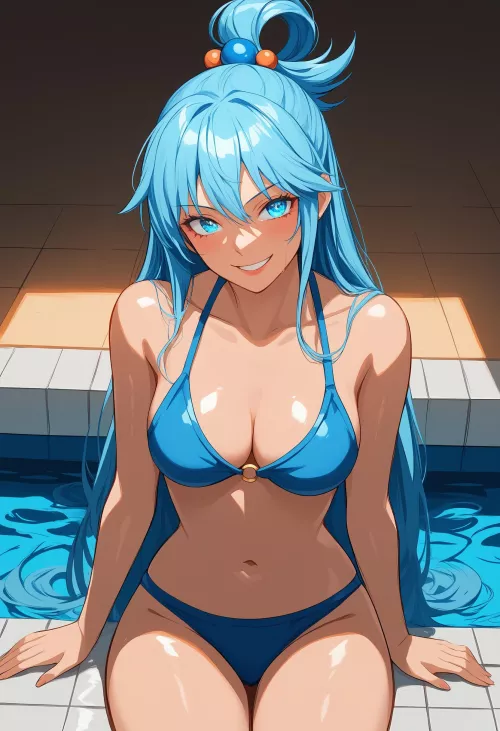 Pool day for Aqua (Pony Diffusion V6)