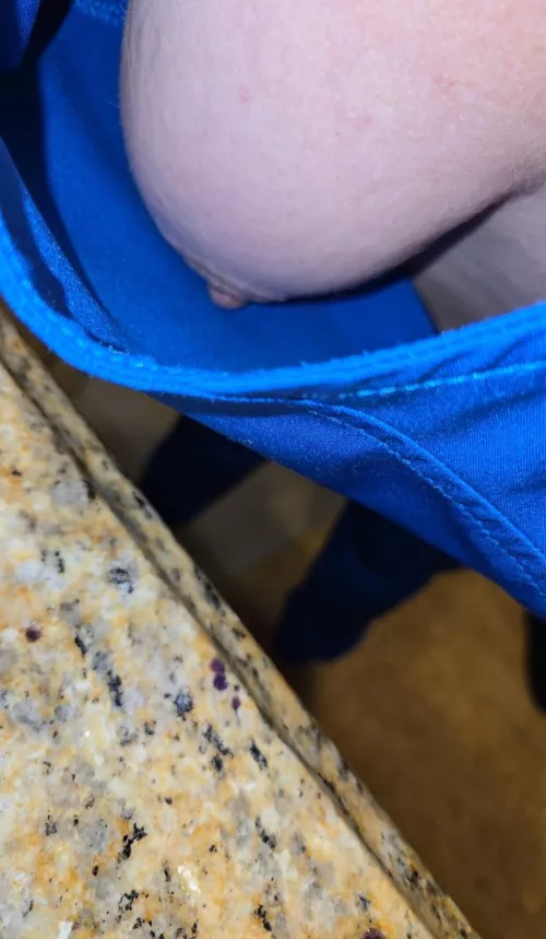 Shall I go braless in my scrubs to work? I'm not so sure. 