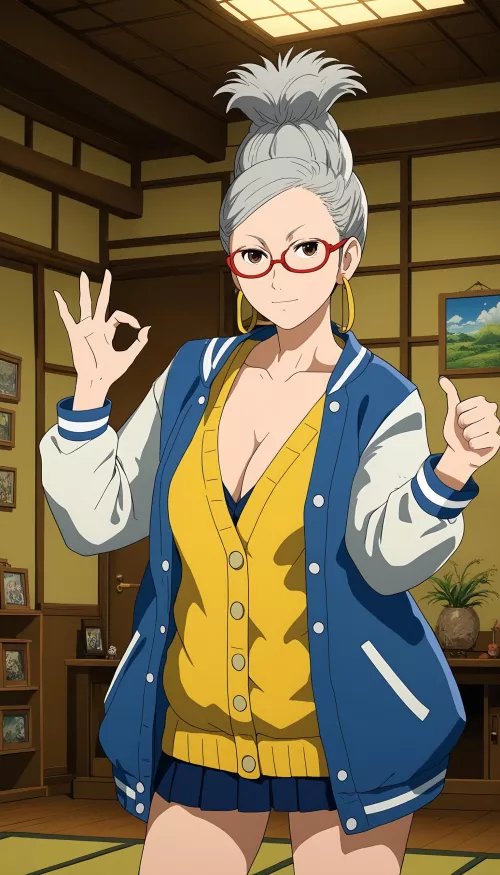 Technically GILF lol: Seiko Ayase (Dandadan Anime) - Generated on Yodayo AI using AAM XL Anime Mix Model 