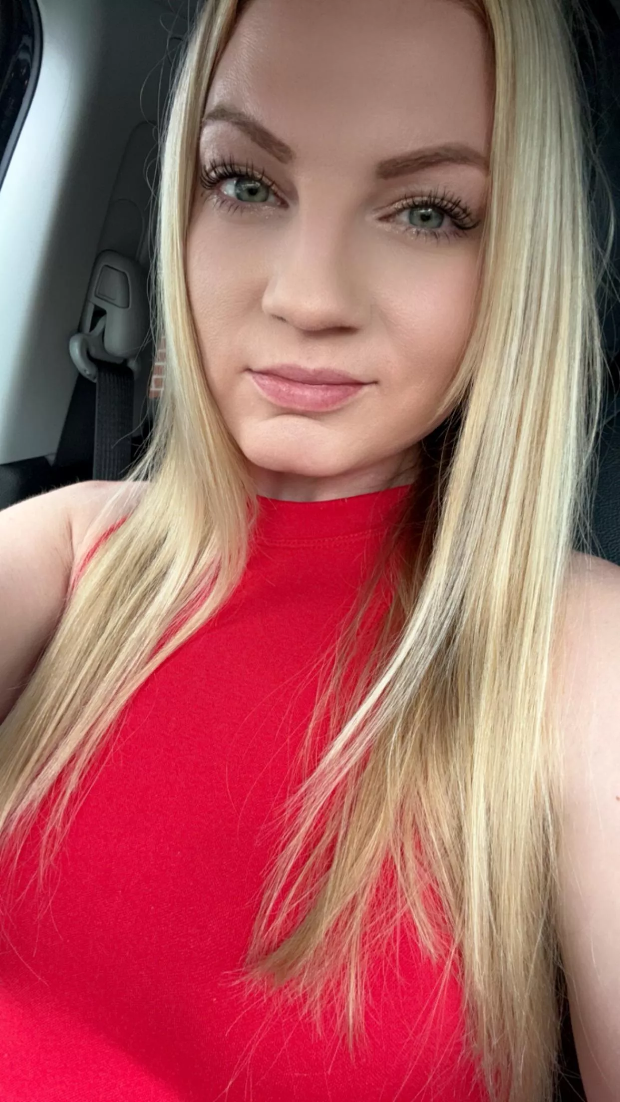 The only red piece of clothing I own.