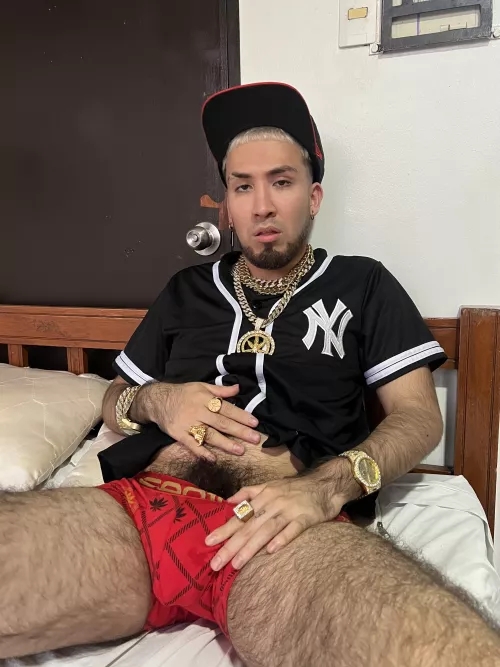 This bulge is so hard, it wants to come in your mouth open up haha