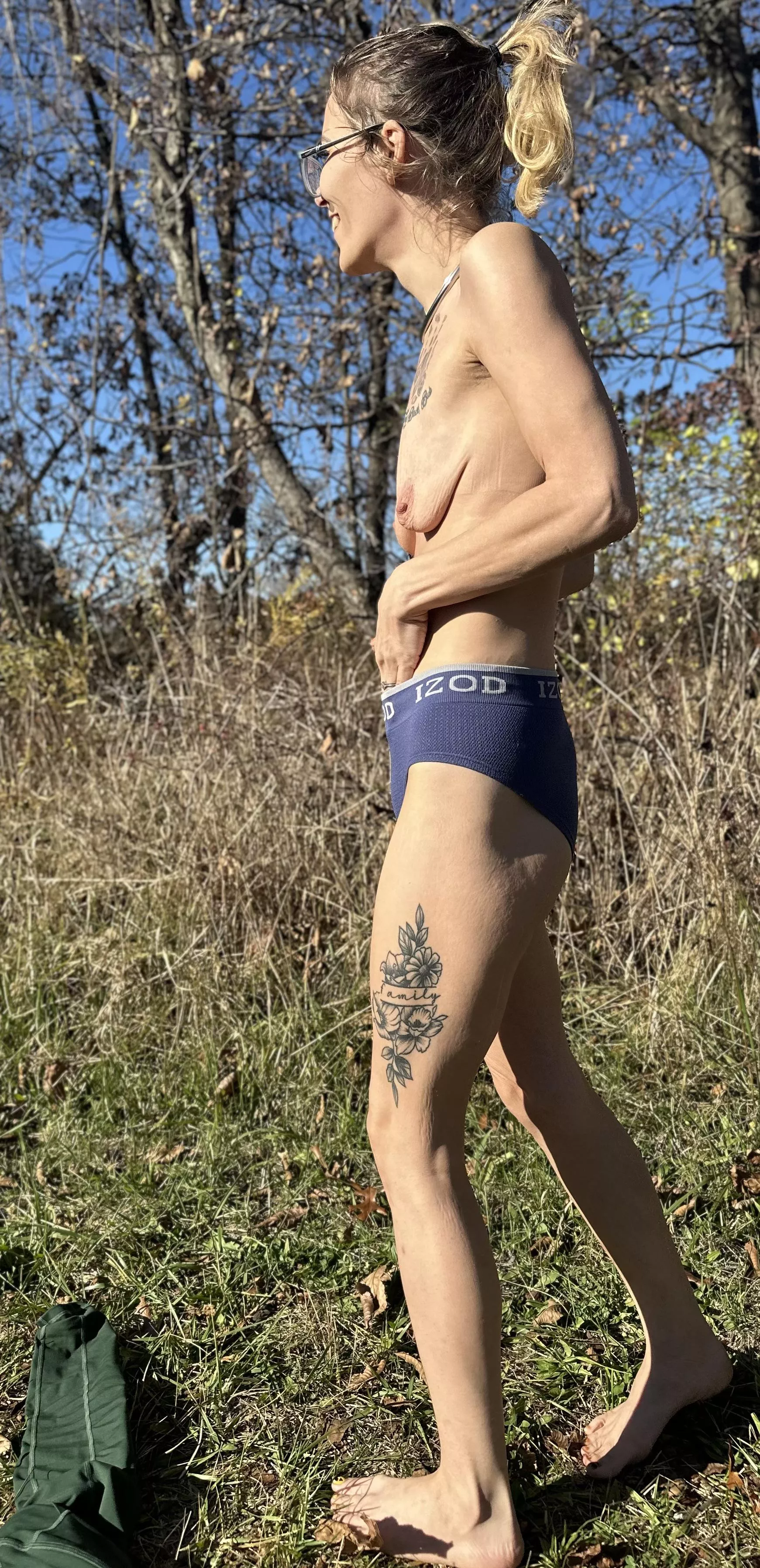 Took my tiny saggies out while in a hike