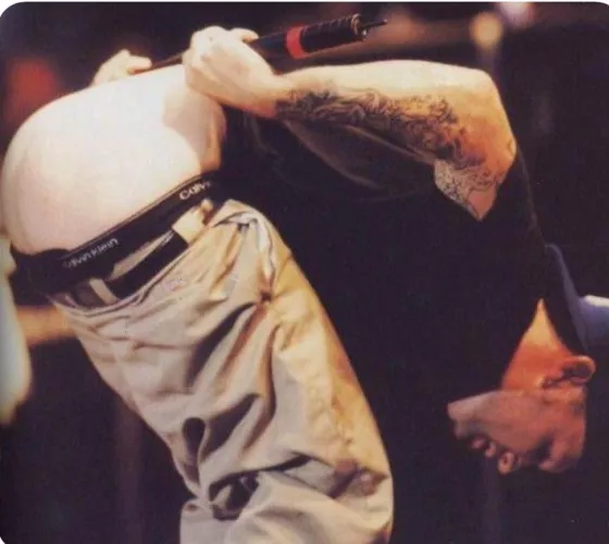 Fred Drust Mooning Crowd