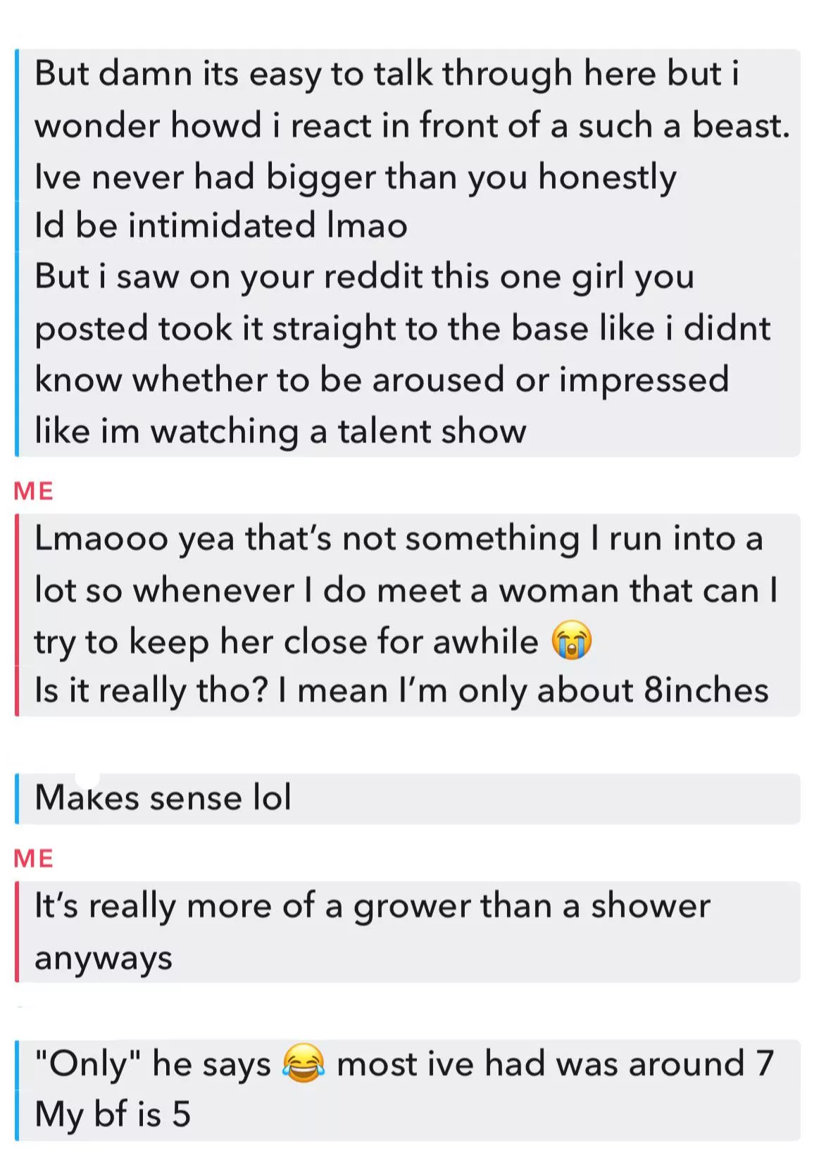Haha sucks for her BF 