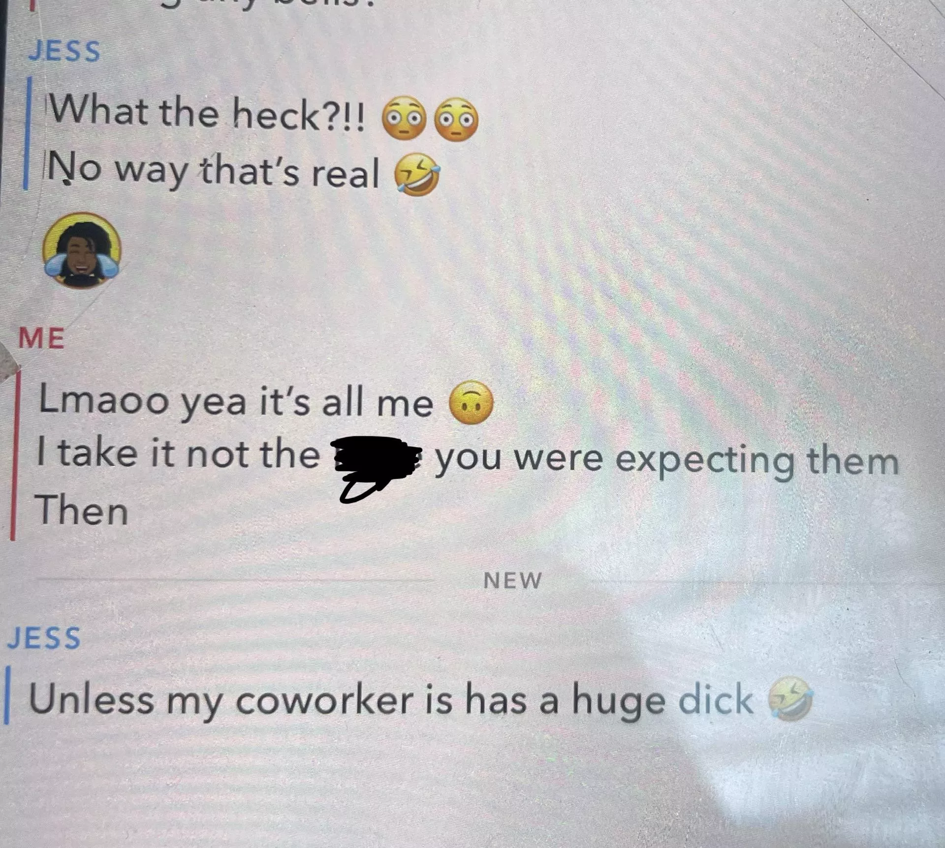I love when there in disbelief 