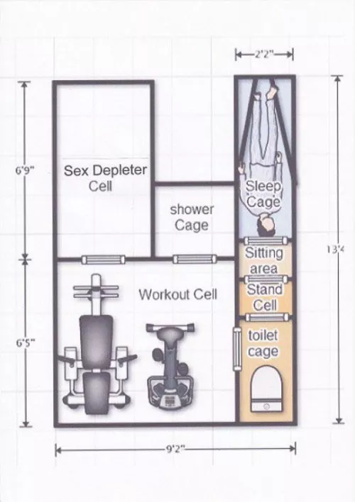 Luxury edition cell [S-2A Class] - The most well behaved whiteboys are allowed the luxury sized cell.