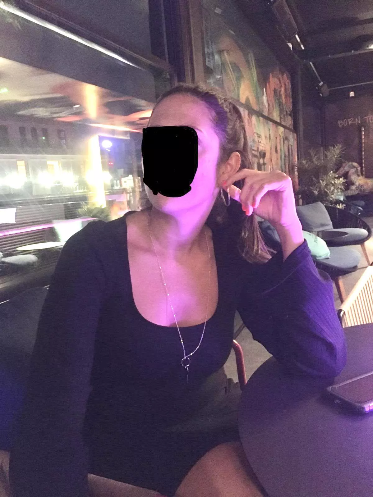 My girl with key on full display as we wait in the hotel bar for our bill to arrive