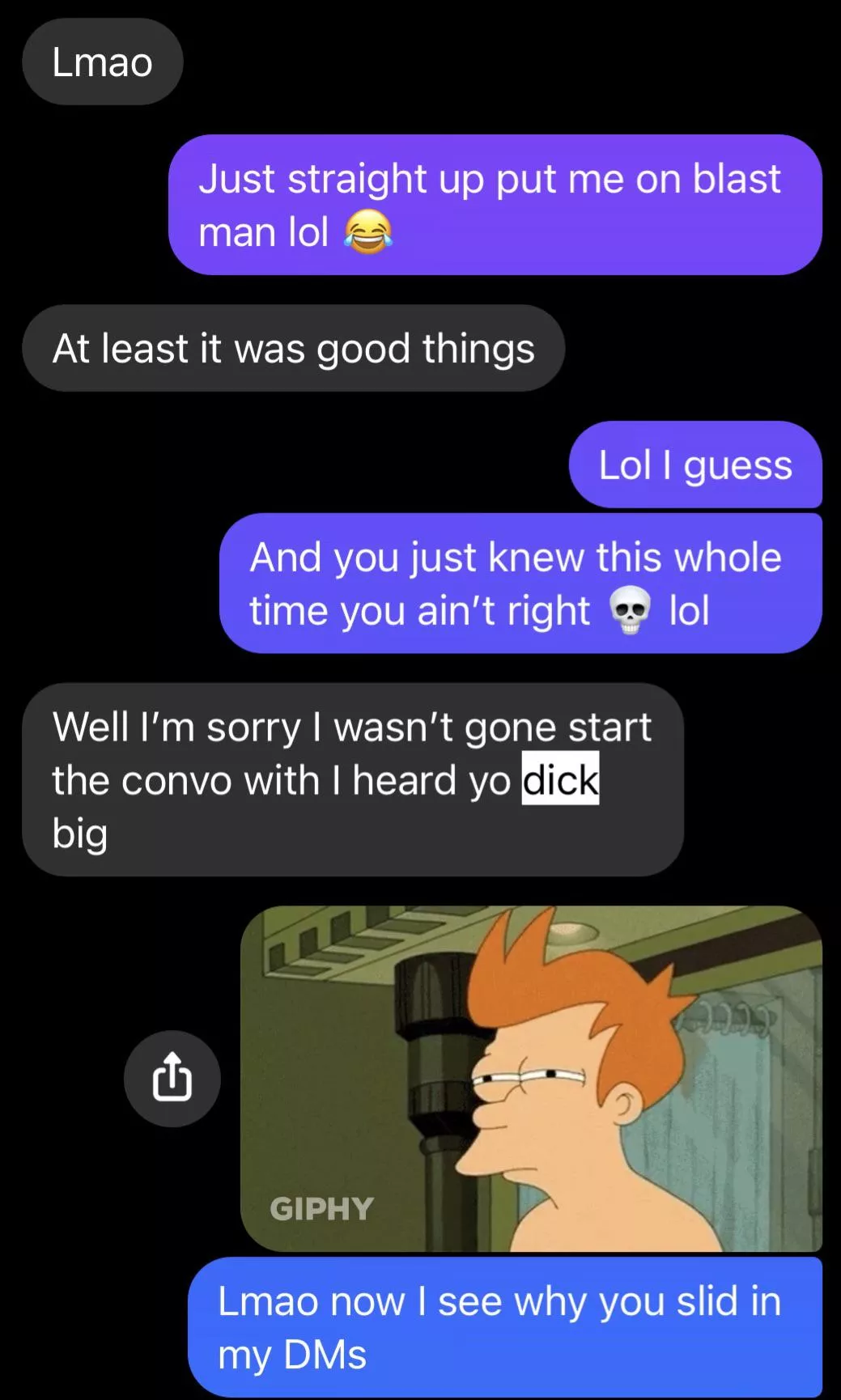 She slid in the DMs tryna act like she was just tryna be friends 