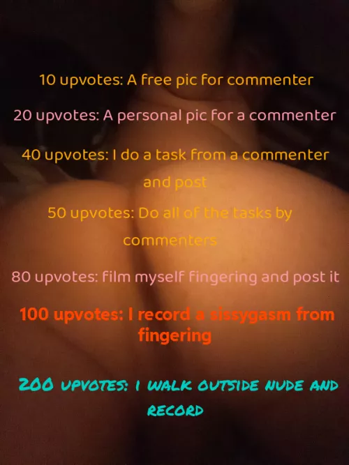 Sissy upvote challenge for me