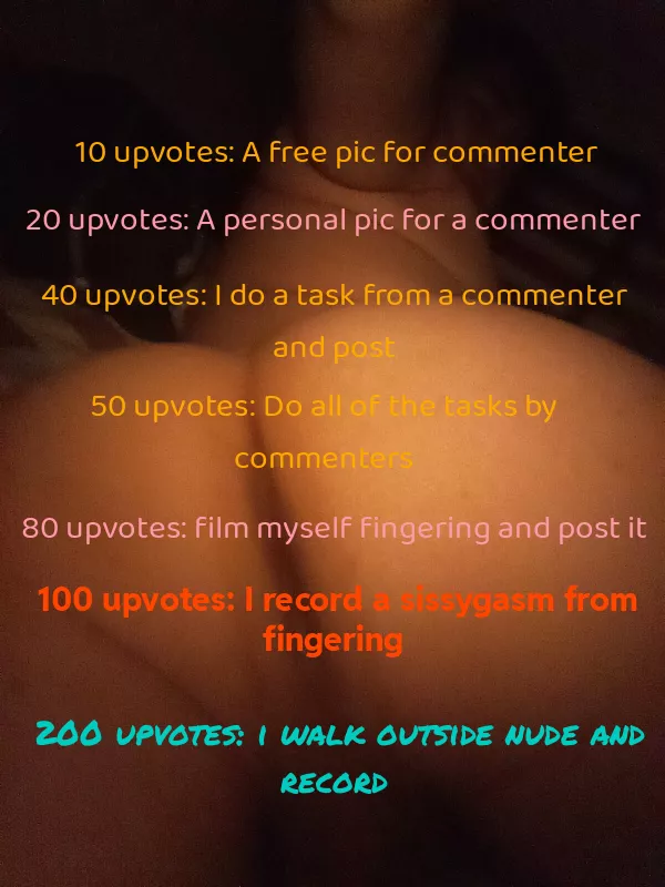 Sissy upvote challenge for me