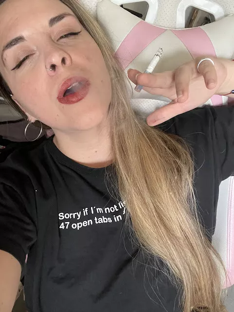 smoking in red 
