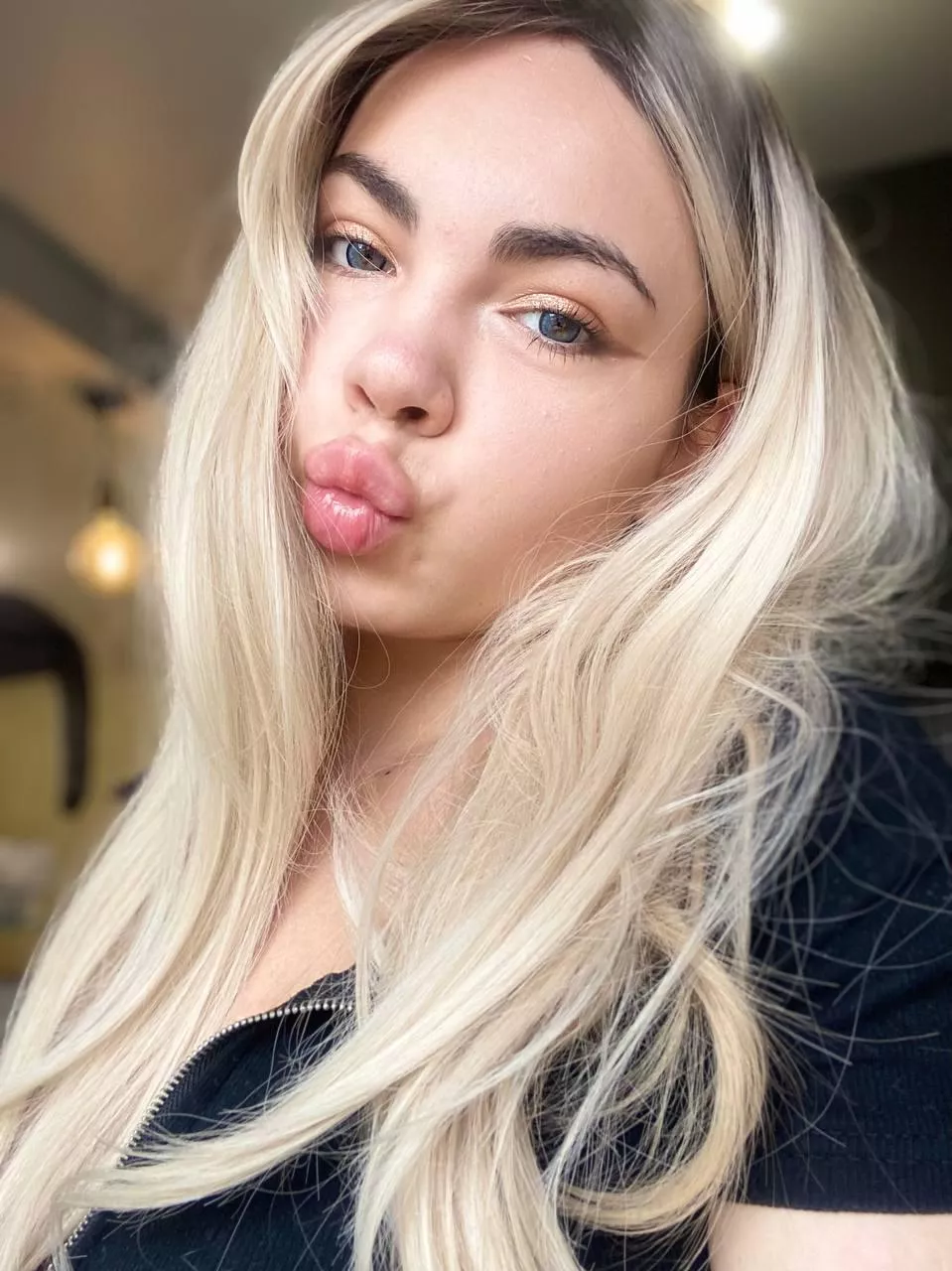 Soft lips pass you a kiss