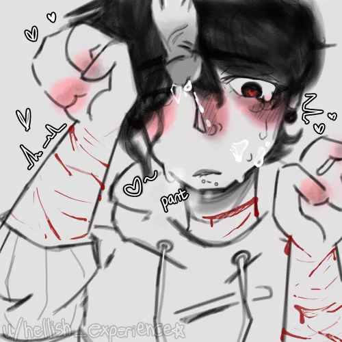 Stupid emo cuts himself for attention