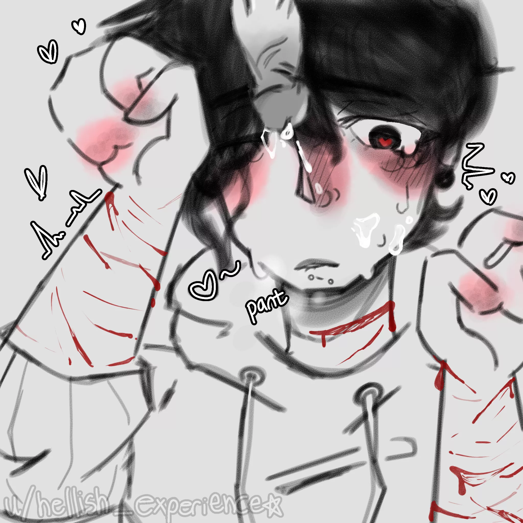 Stupid emo cuts himself for attention