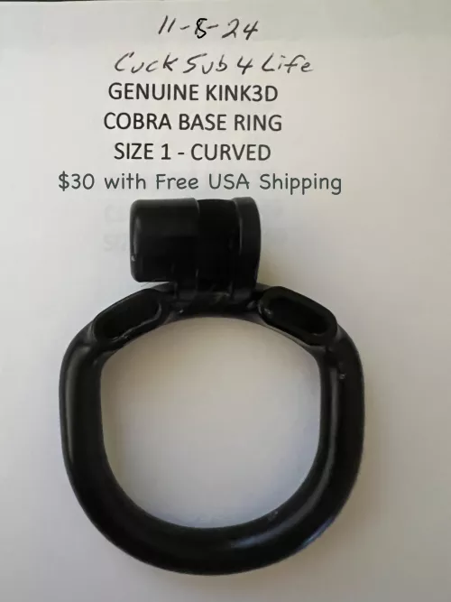 [USA] Cobra Black Base Ring Size 1 Curved