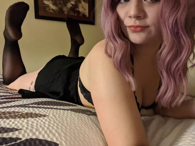 Waiting for some hanky panky at the hotel. 