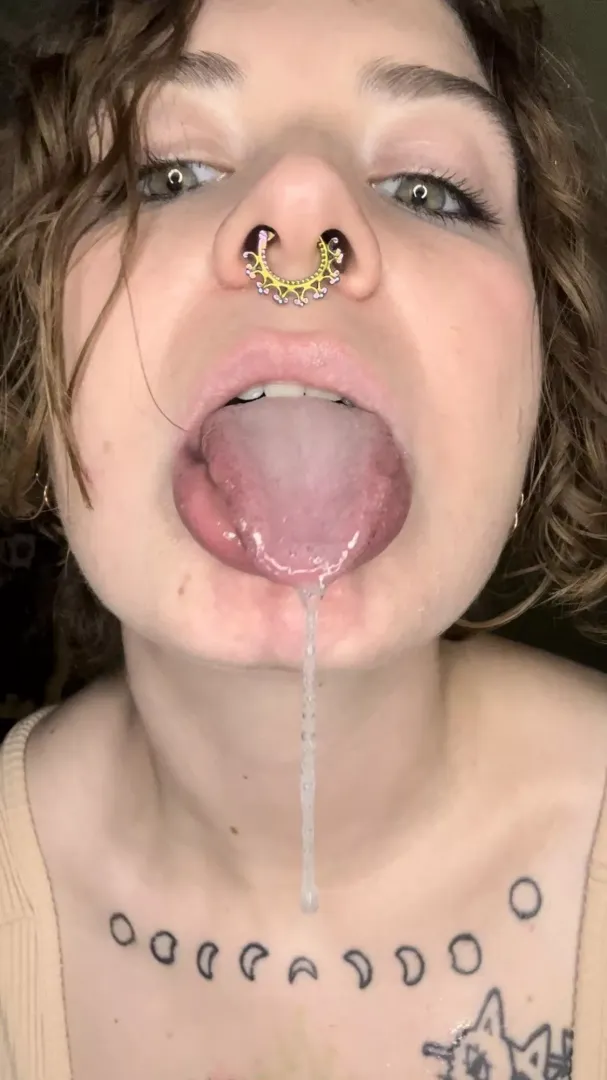 Where will the first drop of my saliva fall?