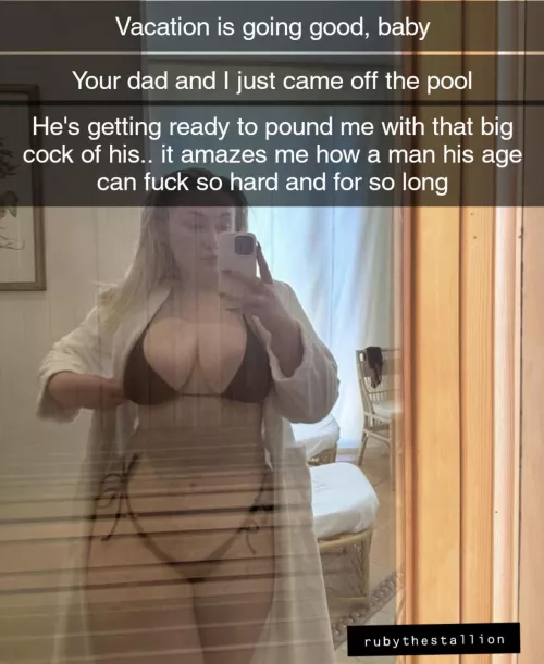 You asked how your gf's and your dad's vacation is going